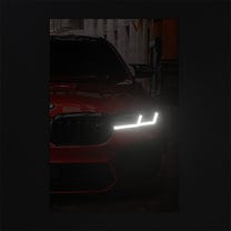 BMW M5 Red - Neon LED Car Poster