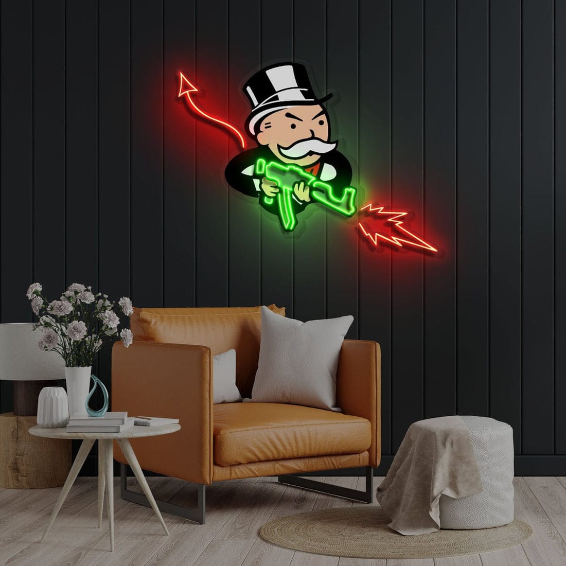 Shortcut to Wealth" Neon x Acrylic Artwork