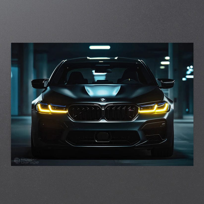 BMW G30 M5 - Neon LED Car Poster