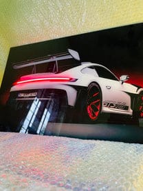Porsche - Neon LED Car Poster