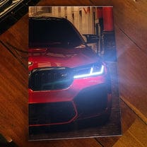 BMW M5 Red - Neon LED Car Poster