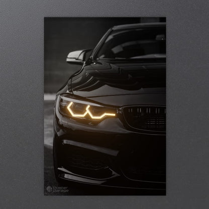 BMW M4 - Neon LED Car Poster