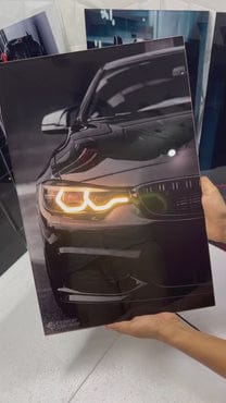 BMW M4 - Neon LED Car Poster