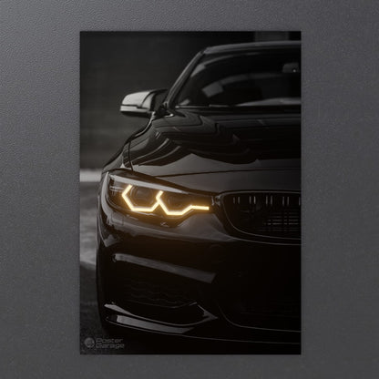 BMW M4 - Neon LED Car Poster