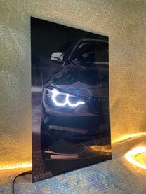 BMW M4 - Neon LED Car Poster