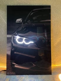 BMW M4 - Neon LED Car Poster