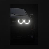 Dodge Challenger SRT Hellcat - Neon LED Car Poster