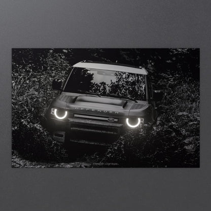 Defender - Neon LED Car Poster