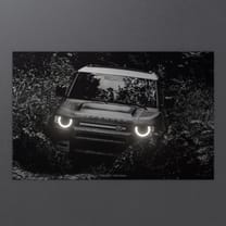 Defender - Neon LED Car Poster