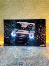 Defender - Neon LED Car Poster