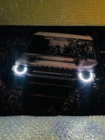 Defender - Neon LED Car Poster