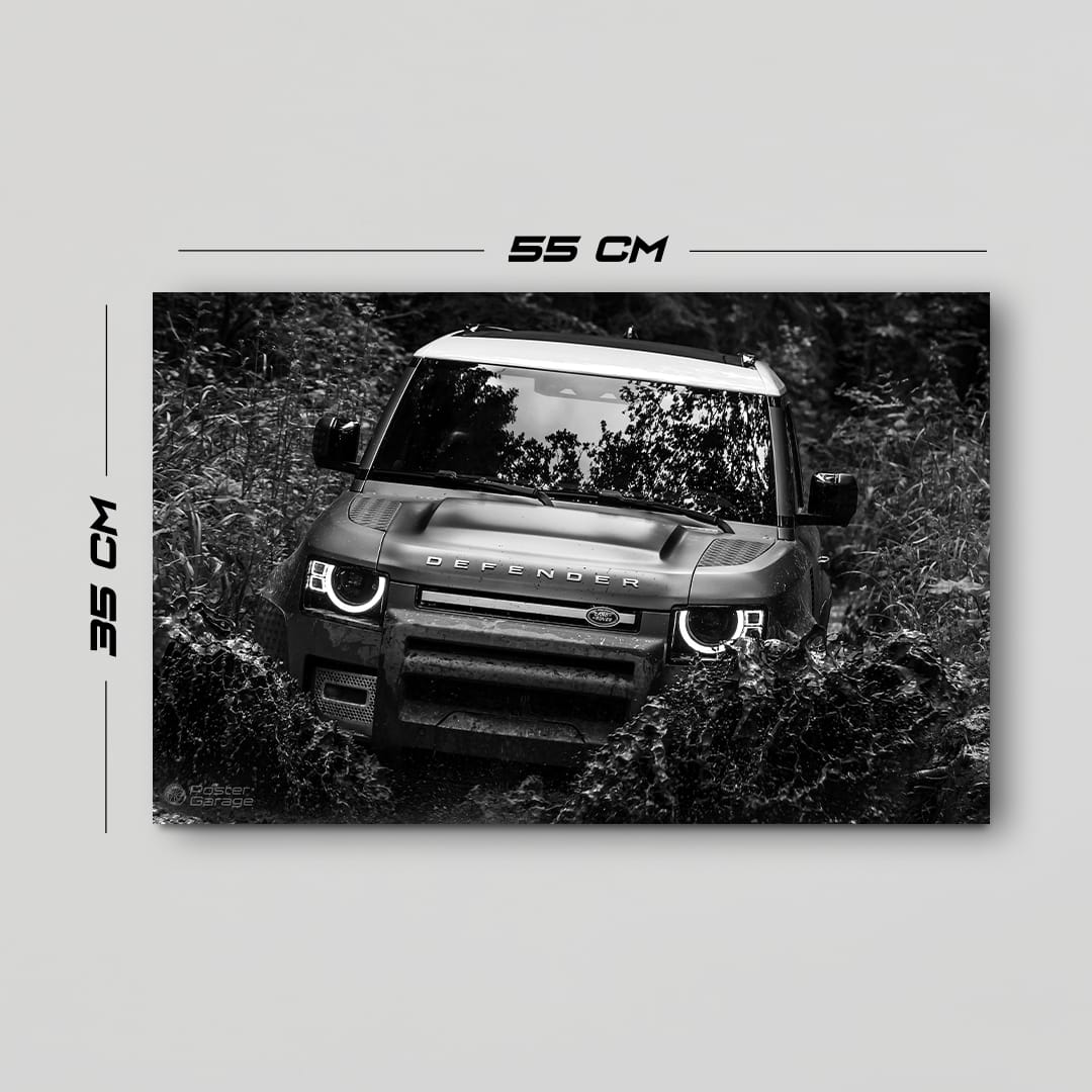 Defender - Neon LED Car Poster