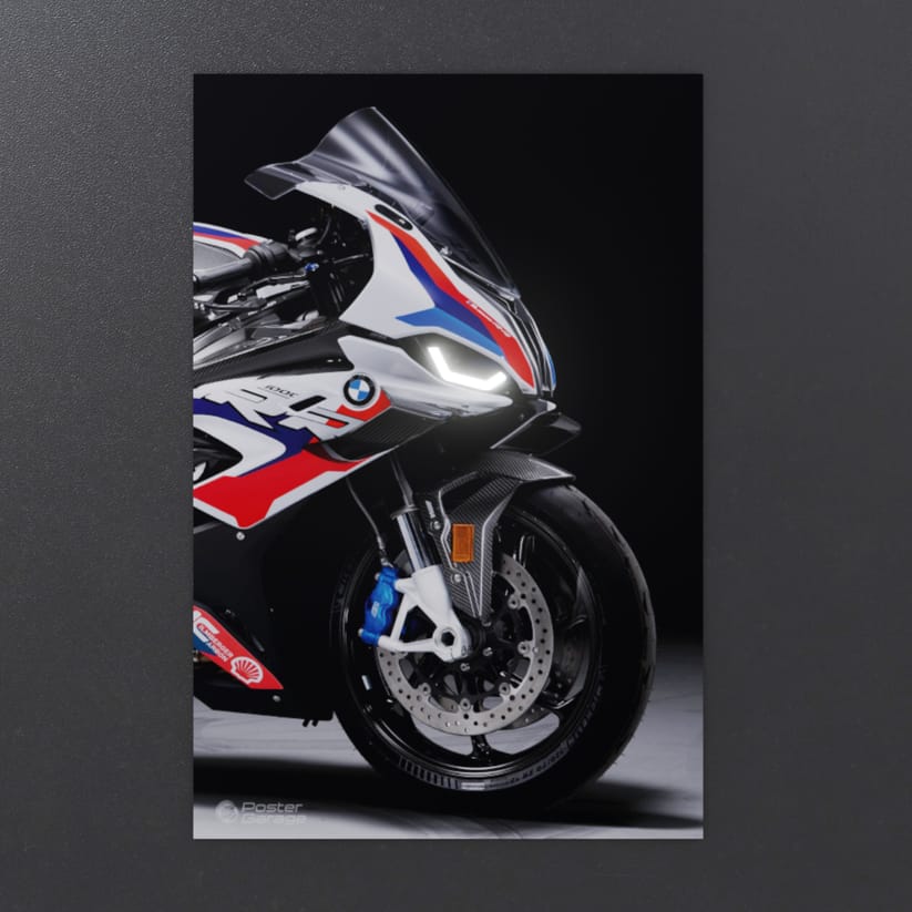 BMW S 1000 RR - Neon LED Bike Poster