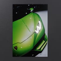 Lamborghini Green - Neon LED Car Poster (Matte Finish)