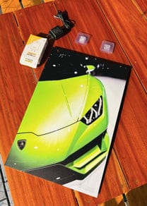 Lamborghini Green - Neon LED Car Poster (Matte Finish)