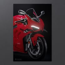 Ducati Panigale V4 - Neon LED Bike Poster
