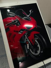 Ducati Panigale V4 - Neon LED Bike Poster
