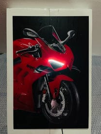 Ducati Panigale V4 - Neon LED Bike Poster