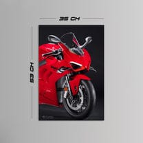 Ducati Panigale V4 - Neon LED Bike Poster