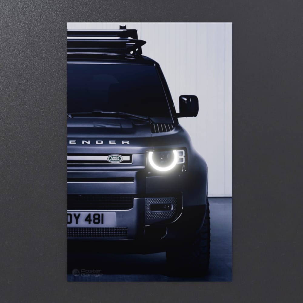 Defender V2 - Neon LED Car Poster (Matte Finish)