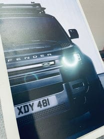 Defender V2 - Neon LED Car Poster (Matte Finish)