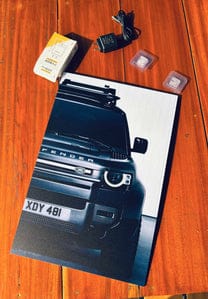 Defender V2 - Neon LED Car Poster (Matte Finish)