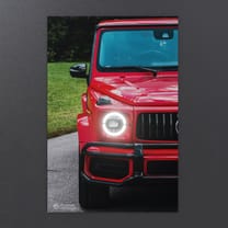 G-Wagon Red - Neon LED Car Poster (Matte Finish)