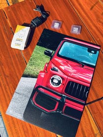 G-Wagon Red - Neon LED Car Poster (Matte Finish)