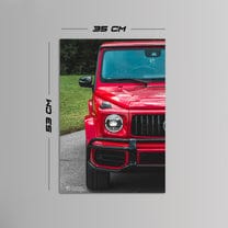 G-Wagon Red - Neon LED Car Poster (Matte Finish)