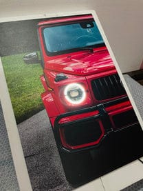 G-Wagon Red - Neon LED Car Poster (Matte Finish)
