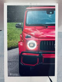 G-Wagon Red - Neon LED Car Poster (Matte Finish)