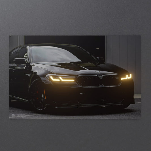 BMW M5 - Neon LED Car Poster