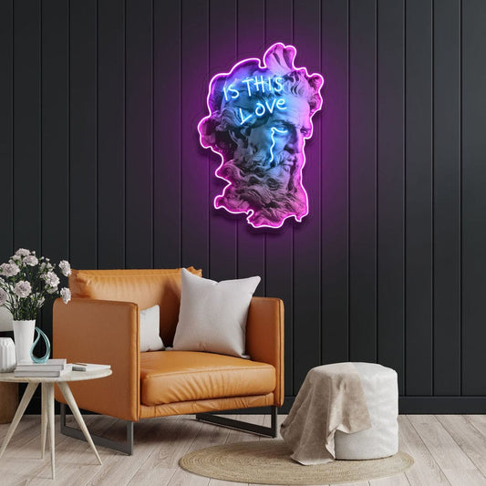 Is This Love?" Neon x Acrylic Artwork