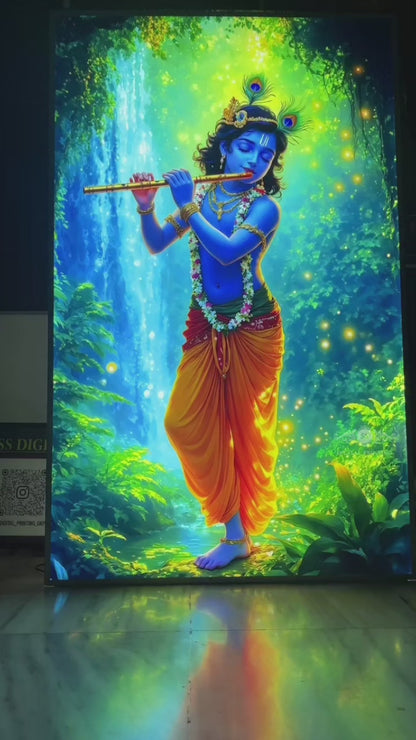 Kanha ji Premium Acrylic Glow Light Frame