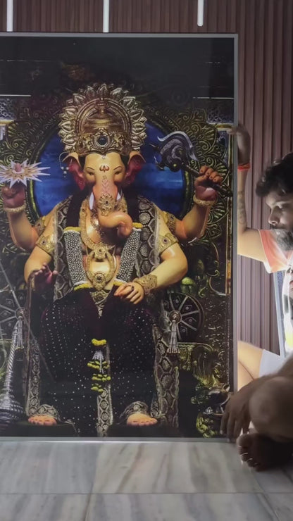 Ganesh Ji Premium Acrylic Glow Light Frame