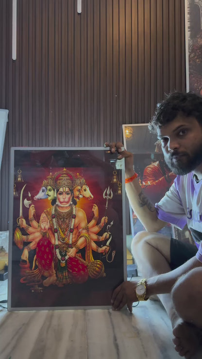 Hanuman ji  Premium Acrylic Glow Light Frame