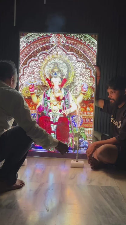 Ganesh Ji Premium Acrylic Glow Light Frame